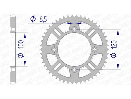 KIT CHAÎNE YAMAHA 85YZ 2019 À 2025 14X51 RACING A428MXG PSB ACIER-COURONNE ALU ULTRALIGHT / RA3032996