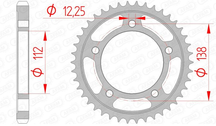 KIT CHAÎNE HONDA CBF1000F ET CB1000F ABS 2010 À 2016 16X41 SUPER RENFORCÉ AFAM COURONNE ACIER / RA3025928