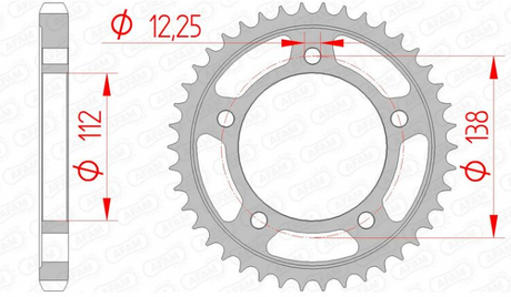 KIT CHAÎNE HONDA CBF1000F ET CB1000F ABS 2010 À 2016 16X41 SUPER RENFORCÉ AFAM COURONNE ACIER / RA3025928