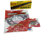 KIT CHAÎNE KAWASAKI KXF250 2011 À 2018 ET KX250 2019 À 2026 13X50 AVEC CHAÎNE D.I.D NOIR 520VX3 X-RING PIGNON-COURONNE SUPERSPROX ACIER / RM106016651