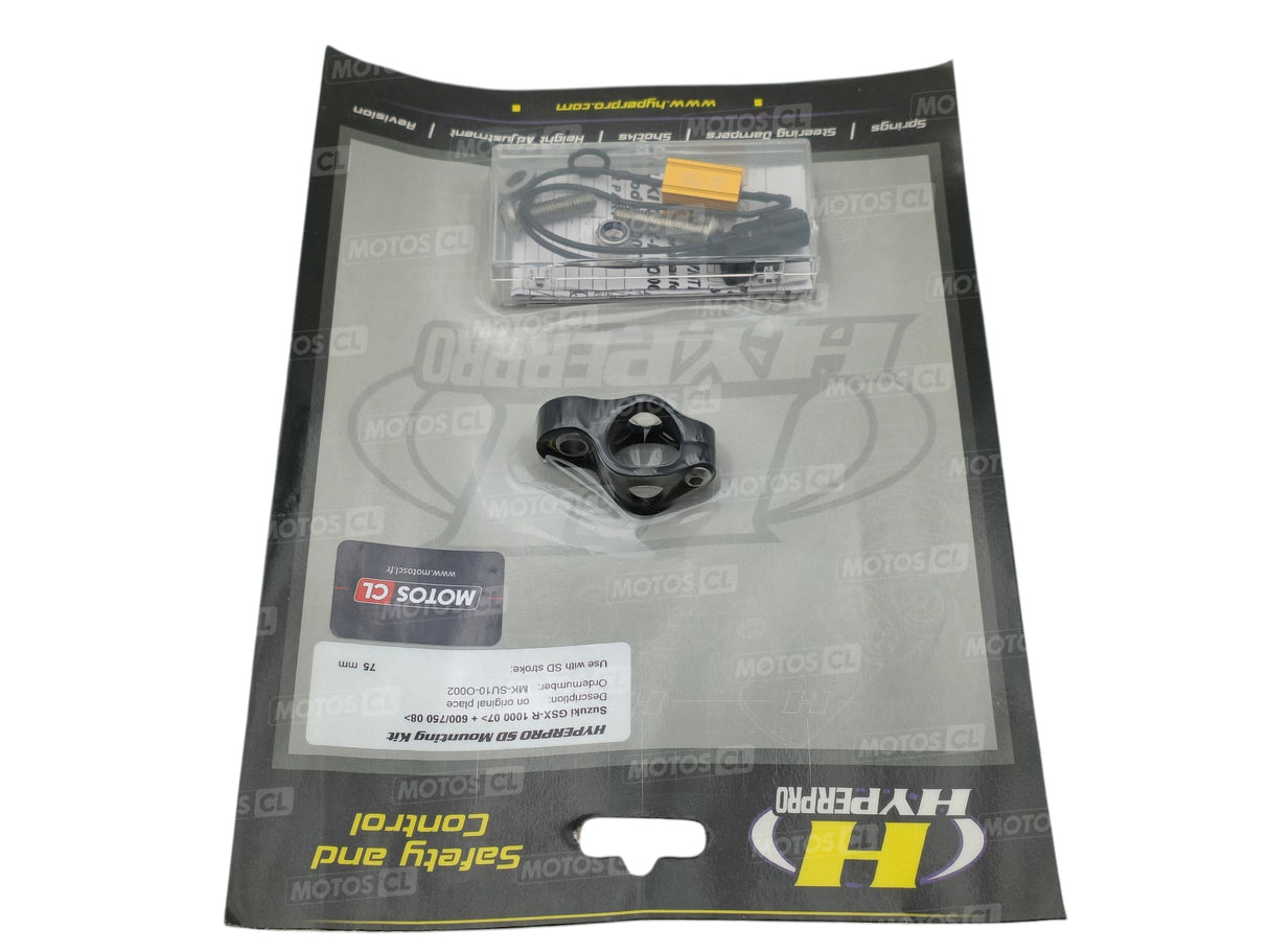 KIT FIXATION AMORTISSEUR DE DIRECTION PLACE ORIGINE GSXR1000 2007 À 2017-GSXR750 2008 À 2016-GSXR600 2008 À 2016 HYPERPRO / RHHYMKSU10-O002