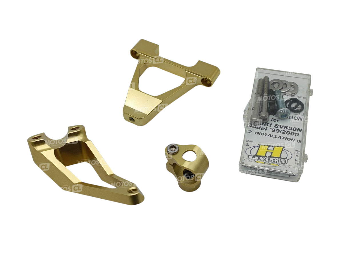 KIT FIXATION AMORTISSEUR DE DIRECTION TRANSVERSAL SUZUKI SV650N 1999 À 2002 HYPERPRO / RHHYMKSU06-T002