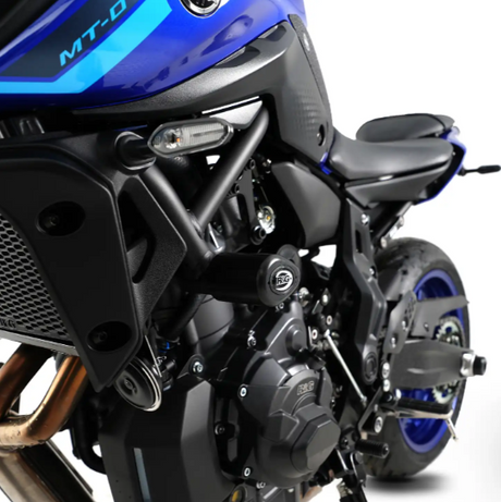 TAMPONS DE PROTECTION YAMAHA MT07 2014 À 2024-TRACER 700 2016 À 2020-XSR700 2016 À 2024 AÉRO R&G RACING / RRCP0365BL