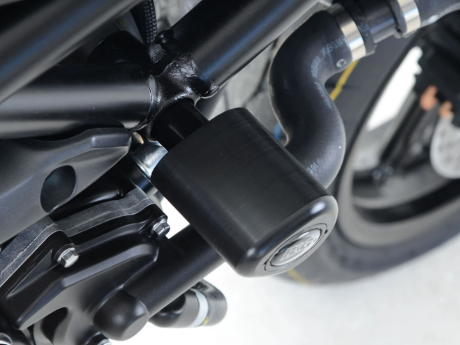 TAMPONS DE PROTECTION SUZUKI SV650 2017 À 2025-SV650X 2018 À 2024-SVF GLADIUS 650 2009 À 2015 AÉRO R&G RACING / RRCP0255BL