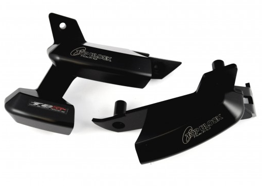 KIT PATINS TOP BLOCK Z750-Z750R-Z1000 2007 À 2012 SUPPORT NOIR KAWASAKI / RLK20N