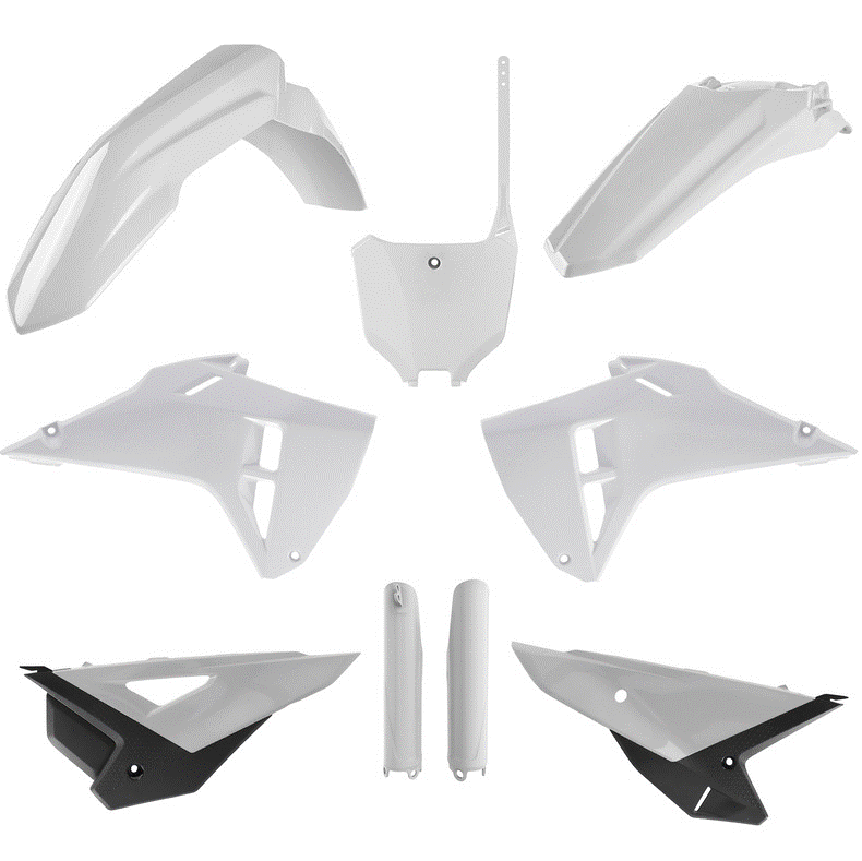 KIT PLASTIQUE RESTYLING HONDA CRF250R ET CRF450R 2021 À 2024 COULEUR BLANC EN LOOK CRF 2025 POLISPORT / RP91618