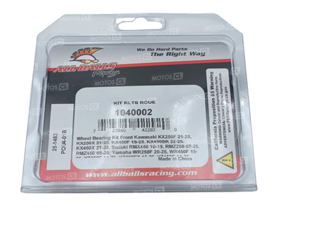 KIT ROULEMENTS DE ROUE AVANT FANTIC-KAWASAKI-SUZUKI-YAMAHA ALL-BALLS / RA25-1482