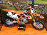 MINIATURE MOTOCROSS KTM 450SX-F FACTORY RACING TEAM 2022 N°7 ARON PLESSINGER 1/12ÈME / RN085-58363