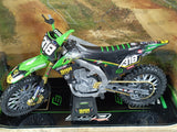 MINIATURE MOTOCROSS KAWASAKI KXF 250 BUB RACING N°319 QUENTIN MARC PRUNIÈRE 1/12ÈME / RN085-58183