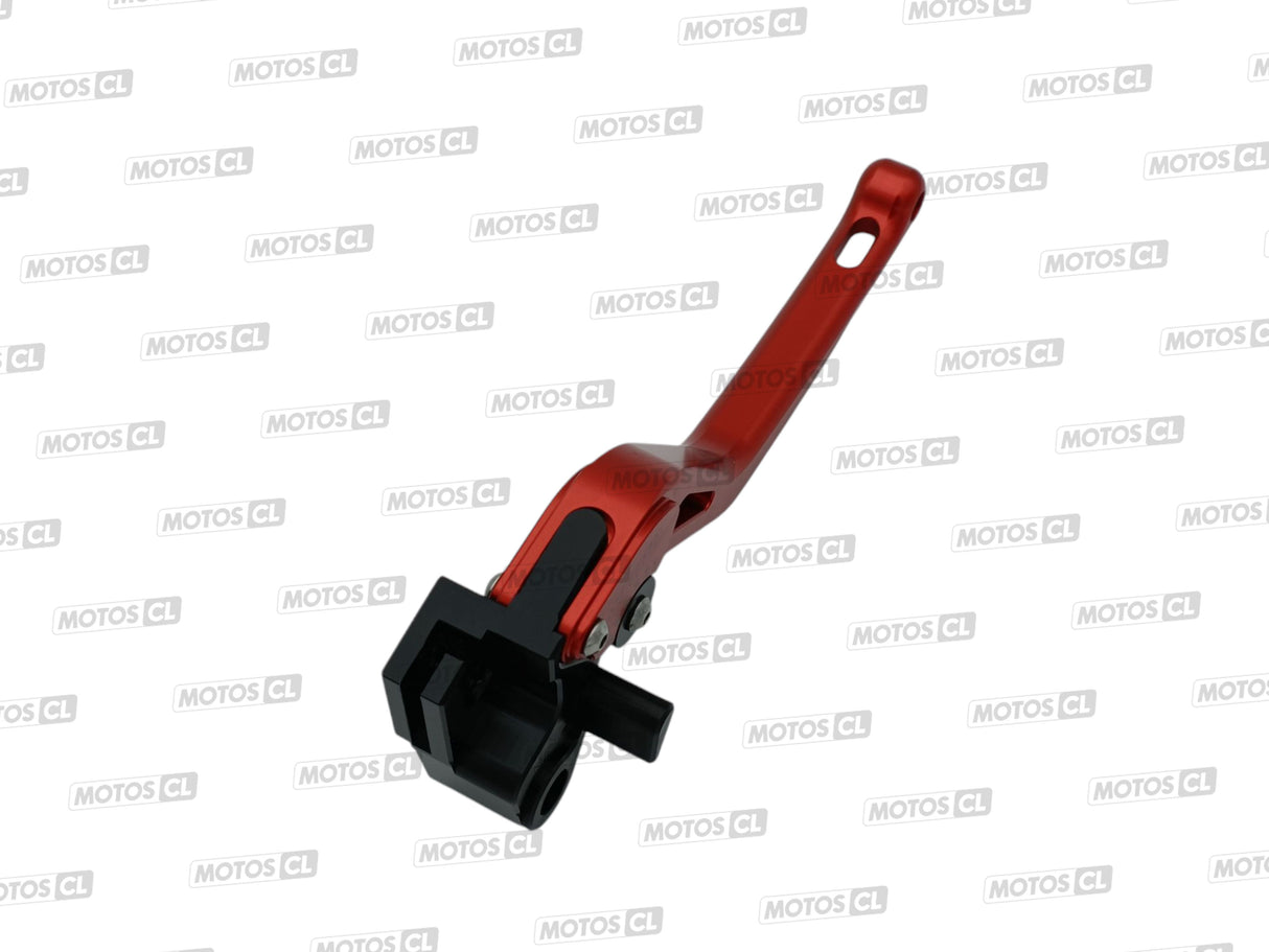 LEVIER D'EMBRAYAGE SYNTO ABM (KH31) EN ALUMINIUM USINÉ CNC LONG ROUGE RÉGLABLE HOMOLOGUÉ KAWASAKI / RA101030-H17-V15