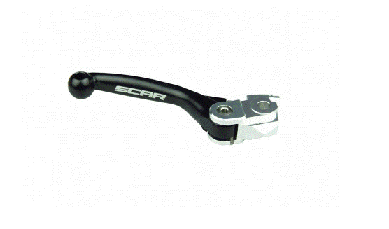 LEVIER DE FREIN FLEX RETOURNABLE SCAR EN ALU ANODISÉ NOIR CRF250R-CRF250R WE-CRF250RX ENDURO-CRF450R-CRF450R WE-CRF450RX ENDURO HONDA / RSGPLB200