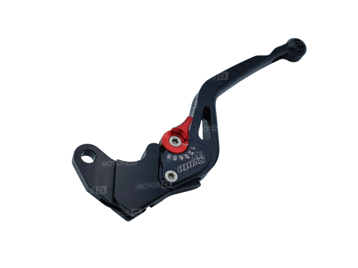 LEVIER D'EMBRAYAGE SYNTO ABM (KH23) EN ALUMINIUM USINÉ CNC LONG NOIR RÉGLABLE HOMOLOGUÉ SUZUKI / RA10102382