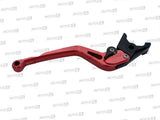 LEVIER DE FREIN SYNTO ABM (BH14) EN ALUMINIUM USINÉ CNC LONG ROUGE RÉGLABLE HOMOLOGUÉ BUELL-KAWASAKI-MZ-SUZUKI-TRIUMPH-YAMAHA / RA100989-H17-V15