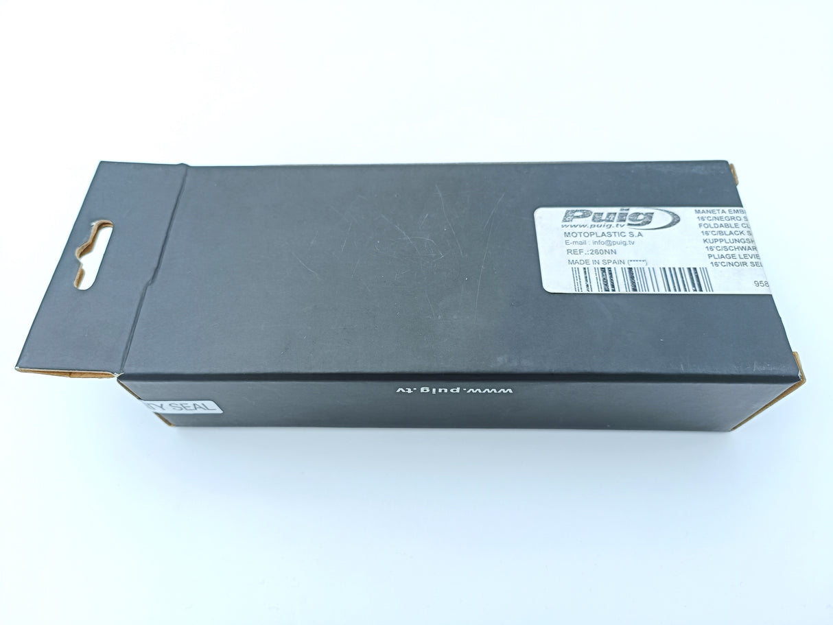 LEVIER D'EMBRAYAGE PUIG 2.0 EN ALUMINIUM TAILLÉ MASSE LONG NOIR-NOIR MONTE SUR ADAPTATEUR PUIG / RP260NN