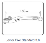 LEVIER DE FREIN PUIG 3.0 EN ALUMINIUM TAILLÉ MASSE LONG VERT-VERT MONTE SUR ADAPTATEUR PUIG / RP120VV