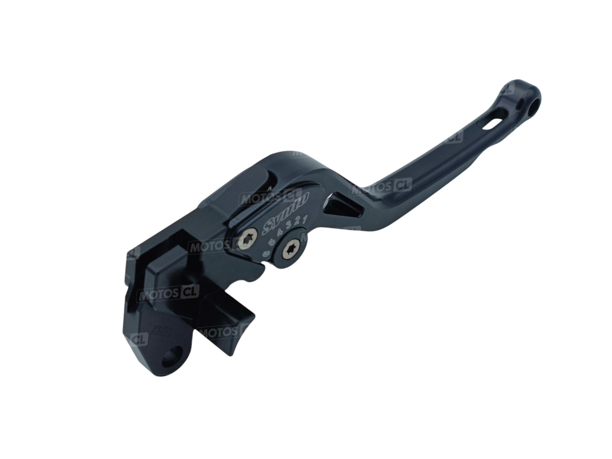 LEVIER D'EMBRAYAGE SYNTO ABM (KH23) EN ALUMINIUM USINÉ CNC LONG NOIR RÉGLABLE HOMOLOGUÉ SUZUKI / RA10102382