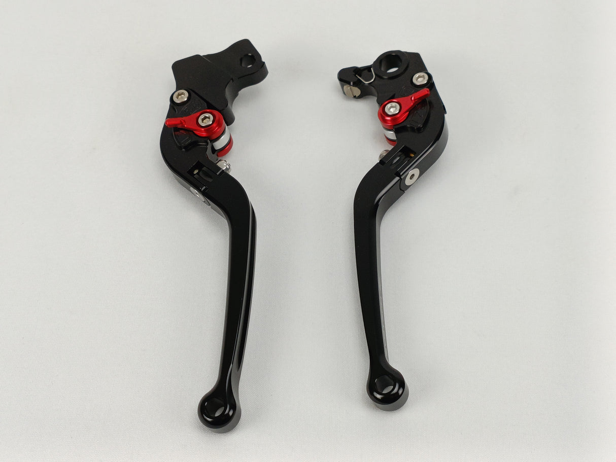 LEVIERS ALU TAILLÉ MASSE REPLIABLES RÉGLABLES NOIR, MOLETTES ROUGE 797-821 MONSTER 2018 À 2020 ET SCRAMBLER DÉSERT SLED 2017 À 2018 EVOTECH-PERFORMANCE / PRN002764-4798