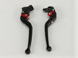 LEVIERS ALU TAILLÉ MASSE REPLIABLES RÉGLABLES NOIR, MOLETTES ROUGE 797-821 MONSTER 2018 À 2020 ET SCRAMBLER DÉSERT SLED 2017 À 2018 EVOTECH-PERFORMANCE / PRN002764-4798