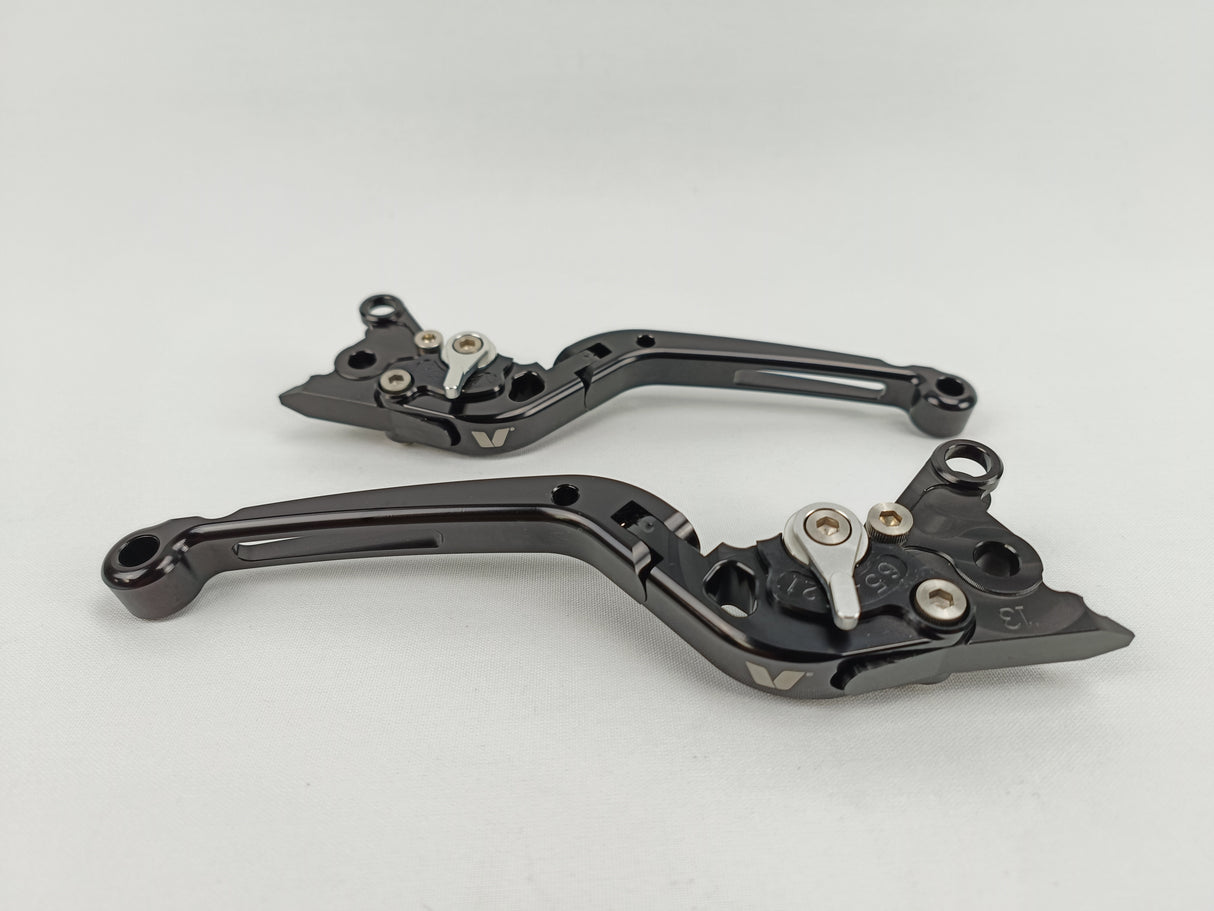 LEVIERS ALU TAILLÉ MASSE REPLIABLES RÉGLABLES NOIR MOLETTE ALU APRILIA-DUCATI-BIMOTA V PARTS / 1067002
