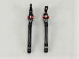 LEVIERS ALU TAILLÉ MASSE REPLIABLES RÉGLABLES NOIR, MOLETTES ROUGE 797-821 MONSTER 2018 À 2020 ET SCRAMBLER DÉSERT SLED 2017 À 2018 EVOTECH-PERFORMANCE / PRN002764-4798