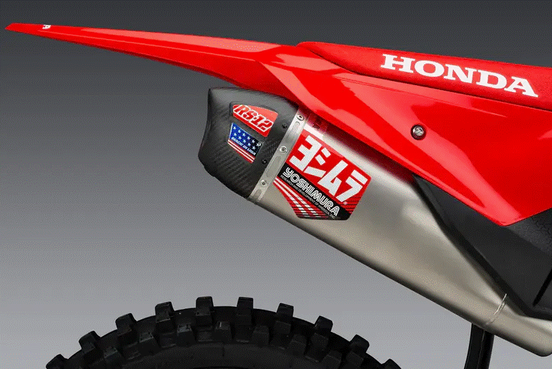 LIGNE COMPLÈTE YOSHIMURA USA RS-12 SIGNATURE SÉRIES INOX CASQUETTE CARBONE HOMOLOGUÉ FIM CRF250R 2025 À 2026-CRF250R WE 2025 À 2026-CRF250RX ENDURO 2025 À 2026 HONDA / RY228460S520