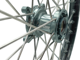 ROUE AVANT Ø19 GRANDE ROUE 85CC MOOSE RACING 19X1.40 POUR HUSQVARNA TC85-GASGAS MC85-KTM SX85 NOIR MOYEU GRIS TITANE / RMMF-14019-BKGY