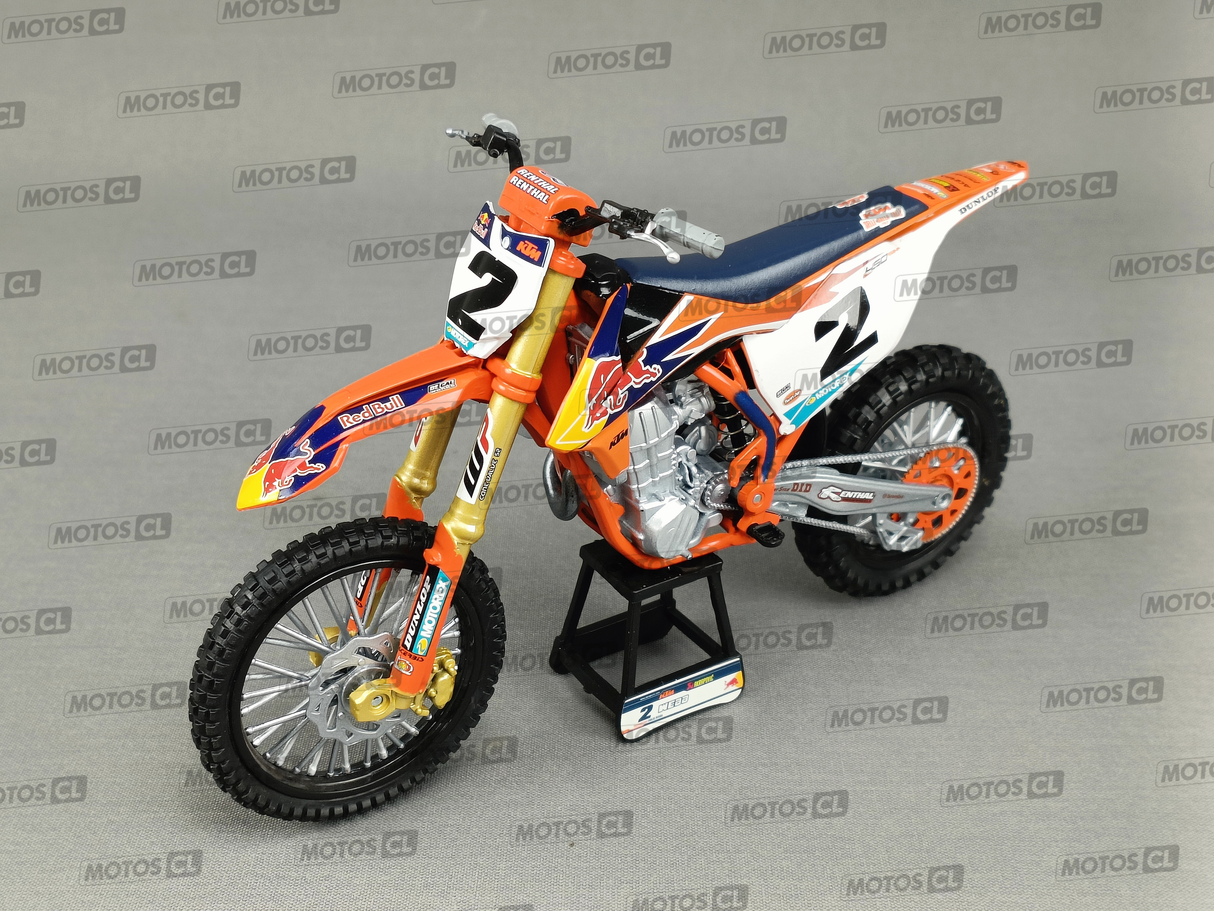 MINIATURE MOTOCROSS KTM SXF450 FACTORY RACING TEAM N°2 COOPER WEBB 1/10ÈME / RN085-58213