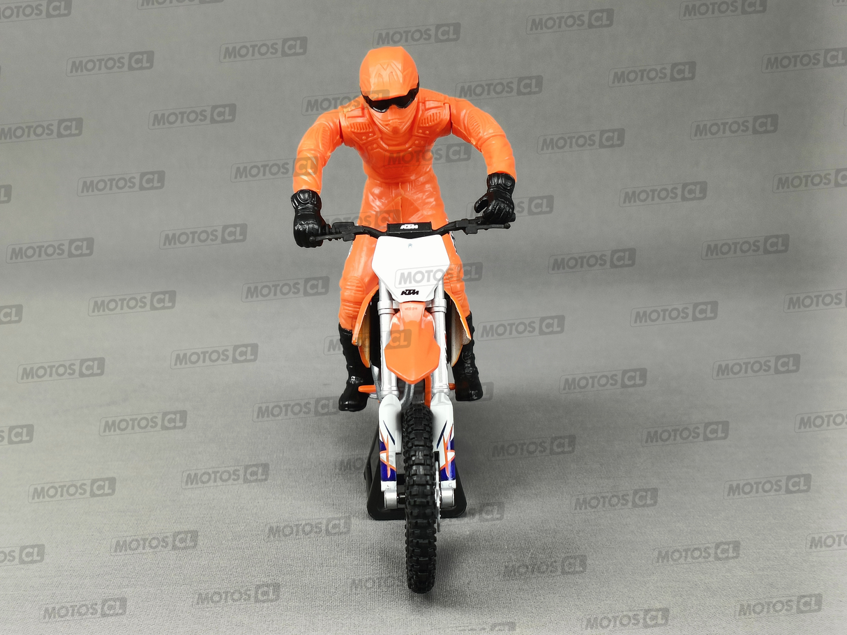 MINIATURE MOTOCROSS KTM 450SXF+PILOTE 1/12ÈME / RN085-58345