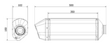 SILENCIEUX SPEED EDGE INOX NOIR HOMOLOGUÉ V-STROM 800DE 2023-2024 V-STROM 800SE ET 800DE RALLY 2024 MIVV / S.061.LRB