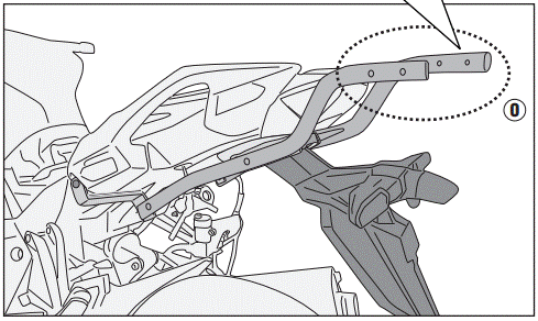 SUPPORT TOP CASE KAWASAKI NINJA 1000SX 2020 À 2024-NINJA 1100SX 2025 GIVI MONORACK FZ / RG4130FZ