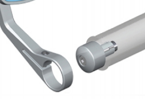 EMBOUT DE GUIDON ADAPTATEUR RIZOMA PRO EN ALU ANODISÉ NOIR POUR RÉTRO EMBOUT DE GUIDON / RRMA434B