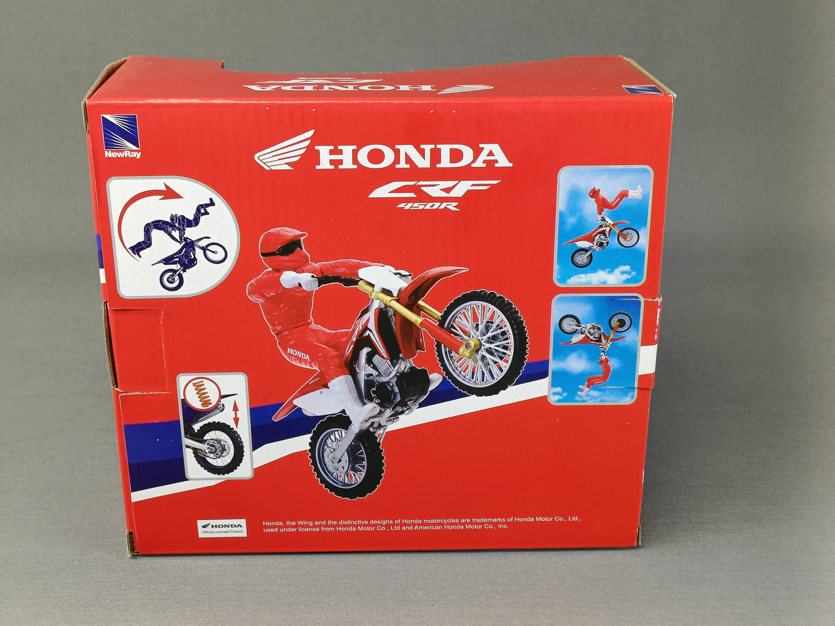 MINIATURE MOTOCROSS HONDA 450CRF+PILOTE 1/12ÈME / RN085-57875