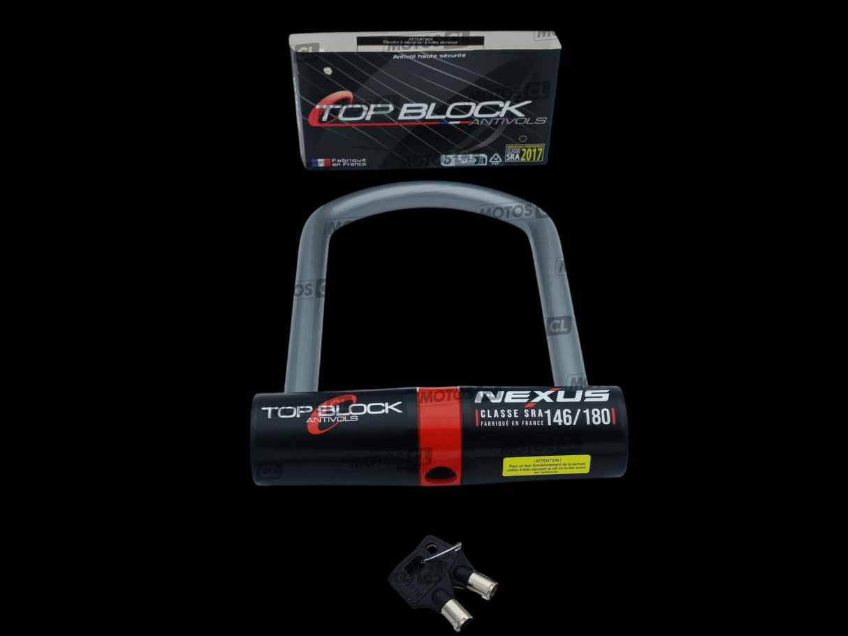 ANTIVOL U NEXUS 146/180 Ø16MM UNIVERSEL ET BMW-YAMAHA TOP BLOCK CLASSE SRA + CORDON DE RAPPEL OFFERT / RTNEXUS180_V2