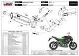 SILENCIEUX MIVV SUONO INOX Z800 2013-2016 KAWASAKI / 00.73.K032.L7