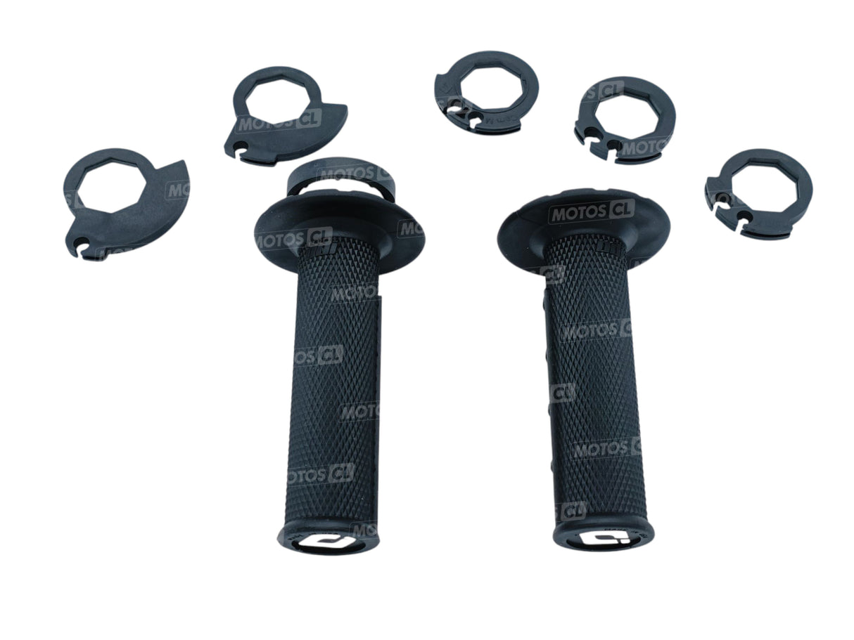 POIGNÉES ODI EMIG V2 LOCK-ON SEMI-GAUFRÉ MX LONGUEUR 125MM NOIR / ROH36HWB