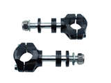 PONTETS DE GUIDON 28,6MM EN ALUMINIUM ANODISÉ NOIR POUR TÉ DE FOURCHE D'ORIGINE FANTIC-HONDA-KAWASAKI-YAMAHA HAUTEUR RÉGLABLE 4 POSITIONS / RSP62
