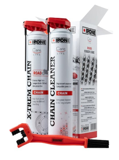 PACK CHAÎNE ROUTE IPONE X-TREM CHAIN 750ML + CHAIN CLEANNER 750ML + BROSSE OFFERTE / RI800736