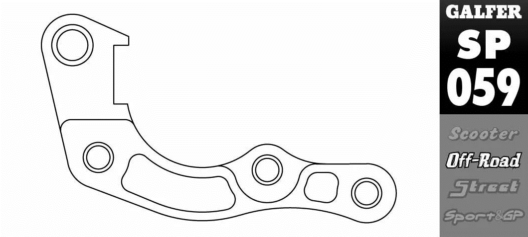 PATTE DE DÉPORT POUR DISQUE DE FREIN AVANT GROS DIAMÈTRE Ø270MM CRF110F-CRF125F-CRF150R-CRF250R-CRF250 RALLY-CRF250F-CRF250L-CRF250RX-CRF450R-CRF450L-CRF450R WE GALFER / RGSP059