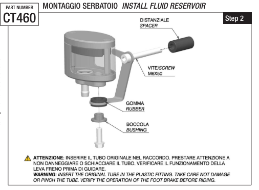 KIT DE MONTAGE RESERVOIR FLUIDE RIZOMA / CT460B