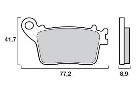 PLAQUETTES DE FREIN ARRIÈRE BREMBO ROUTE SP MÉTAL FRITTÉ HONDA KAWASAKI SUZUKI YAMAHA / 07HO59SP