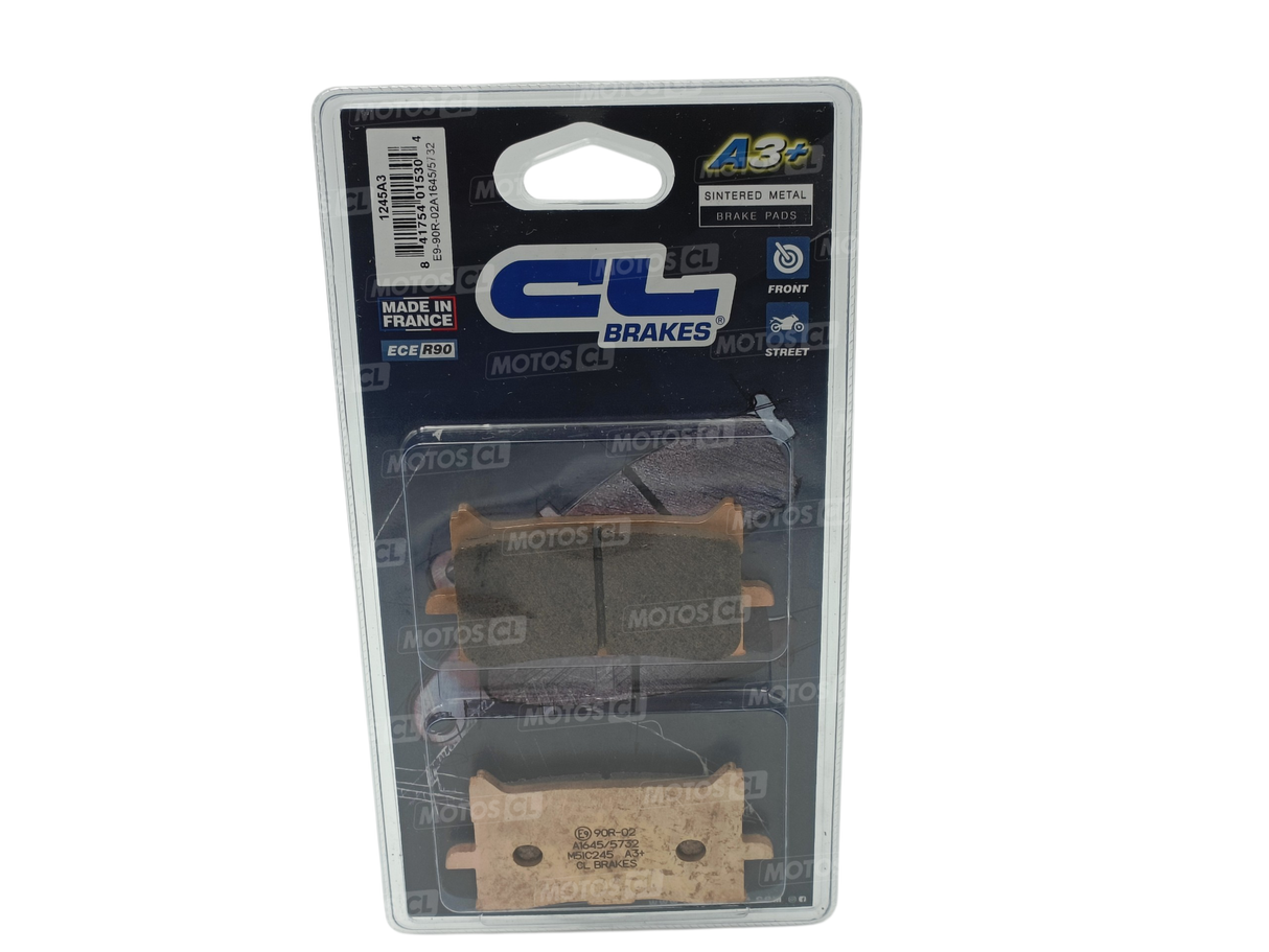 PLAQUETTES DE FREIN AVANT CL BRAKES MÉTAL FRITTÉ ROUTE HONDA / RC1245A3+