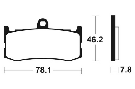 PLAQUETTES DE FREIN AVANT TECNIUM PERFORMANCE-MÉTAL FRITTÉ POUR DAYTONA 675 ABS 2013 À 2017 ET DAYTONA 675 2009 À 2012 TRIUMPH / MF364