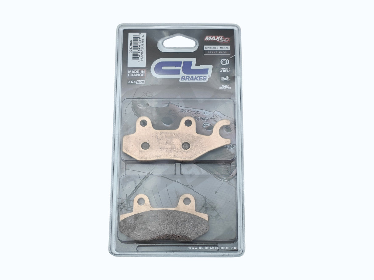 PLAQUETTES DE FREIN ARRIÈRE CL BRAKES MÉTAL FRITTÉ MAXI SCOOTER PEUGEOT MÉTROPOLIS 400 2017 À 2024 / RC3087MSC
