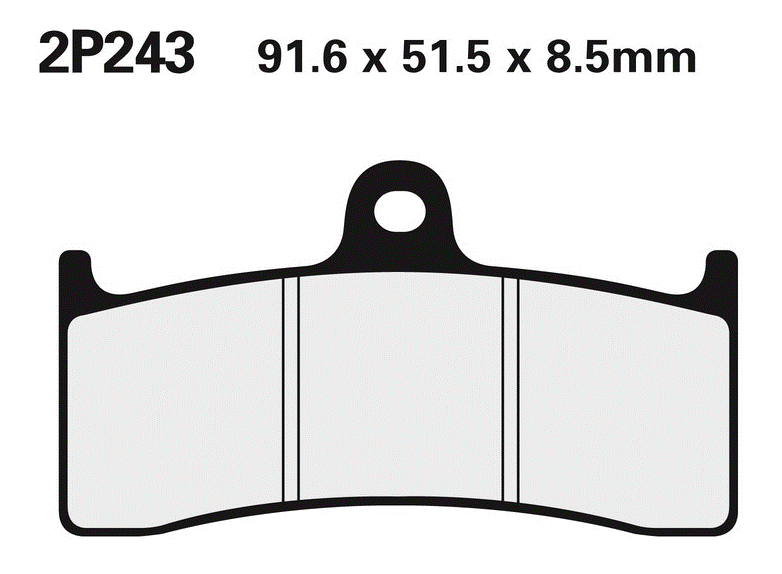 PLAQUETTES DE FREIN AVANT UTILISATION SPORT POUR ÉTRIER 6 PISTONS Ø30-25-22MM AXIAL ENTRAXE 90MM NISSIN / RN2P-243ST