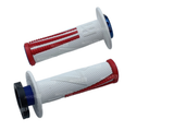POIGNÉES ODI EMIG V2 RÉVOLUTION LOCK-ON PICOTS MX LONGUEUR 125MM BLANC-ROUGE-BLEU EXTRÉMITÉS ALUMINIUM / ROH36EPRWU