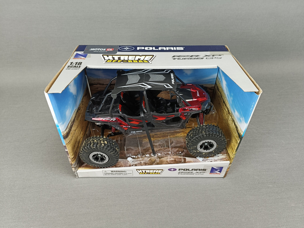 MINIATURE SSV POLARIS RZR XP900 2 ROUGE 1/18ÈME / RN085-57976R