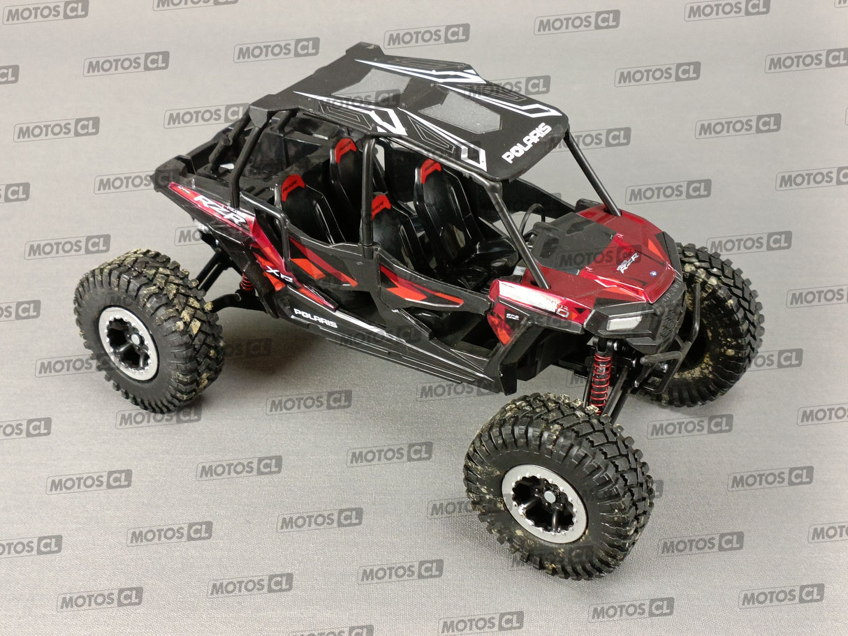 MINIATURE SSV POLARIS RZR XP900 2 ROUGE 1/18ÈME / RN085-57976R