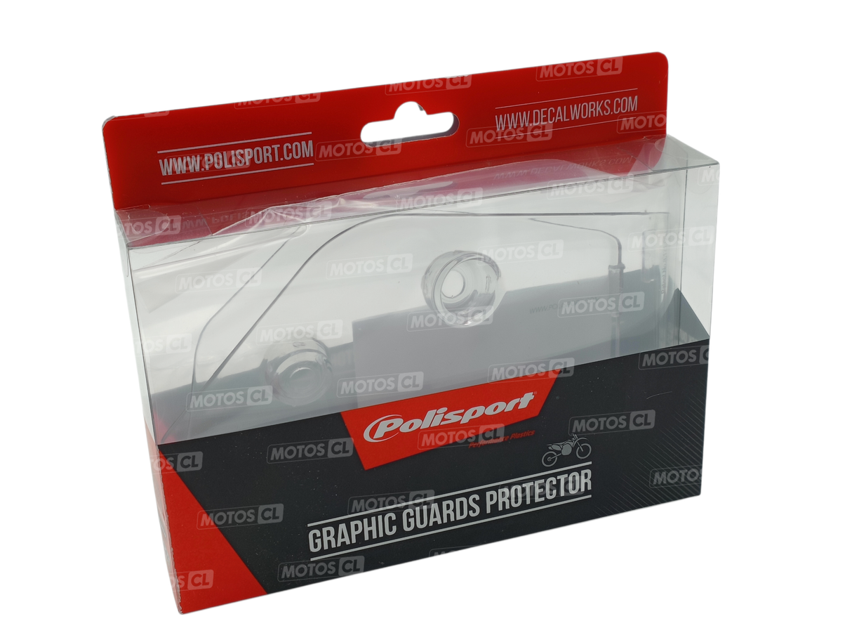 KIT PROTECTION TRANSPARENT DE PLAQUES LATÉRALES POLISPORT POUR HONDA CRF250R ET RX ENDURO 2022 À 2024-CRF450R  ET RX ENDURO 2021 À 2024 / RP8487500001