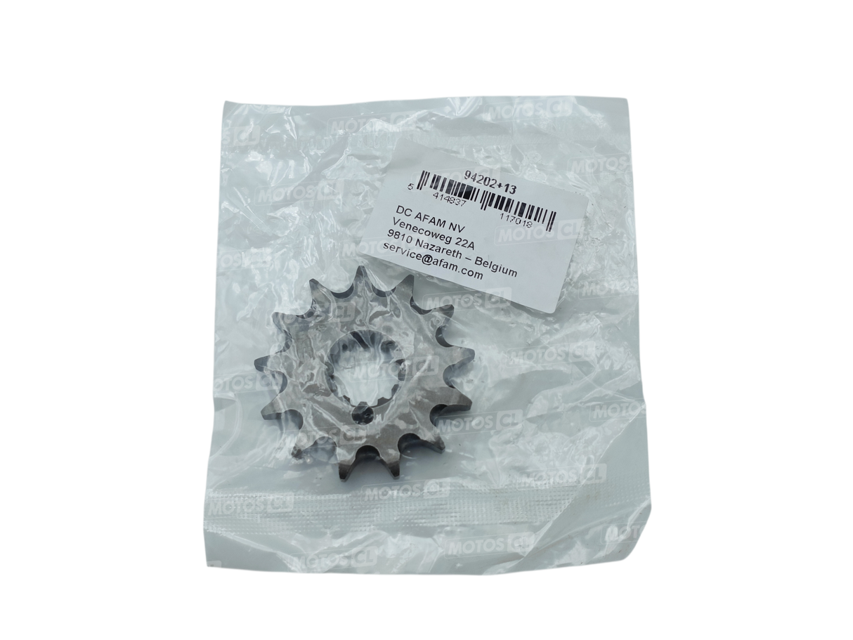 PIGNON SORTIE DE BOÎTE AFAM ANTI-BOUE 428 13 DENTS BETA REV80-GASGAS MC85-HUSQVARNA MC85-KTM SX85-SX105-RIEJU RR50 / RA94202+13