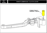 ADAPTATEUR LEVIER D'EMBRAYAGE PUIG 2.0 ET 3.0 EN ALUMINIUM TAILLÉ MASSE POUR KAWASAKI / RP5454N